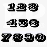 Race Numbers-Self Adhesive Cut Vinyl Signs-Racing Car Door Panel Stickers-DEC035